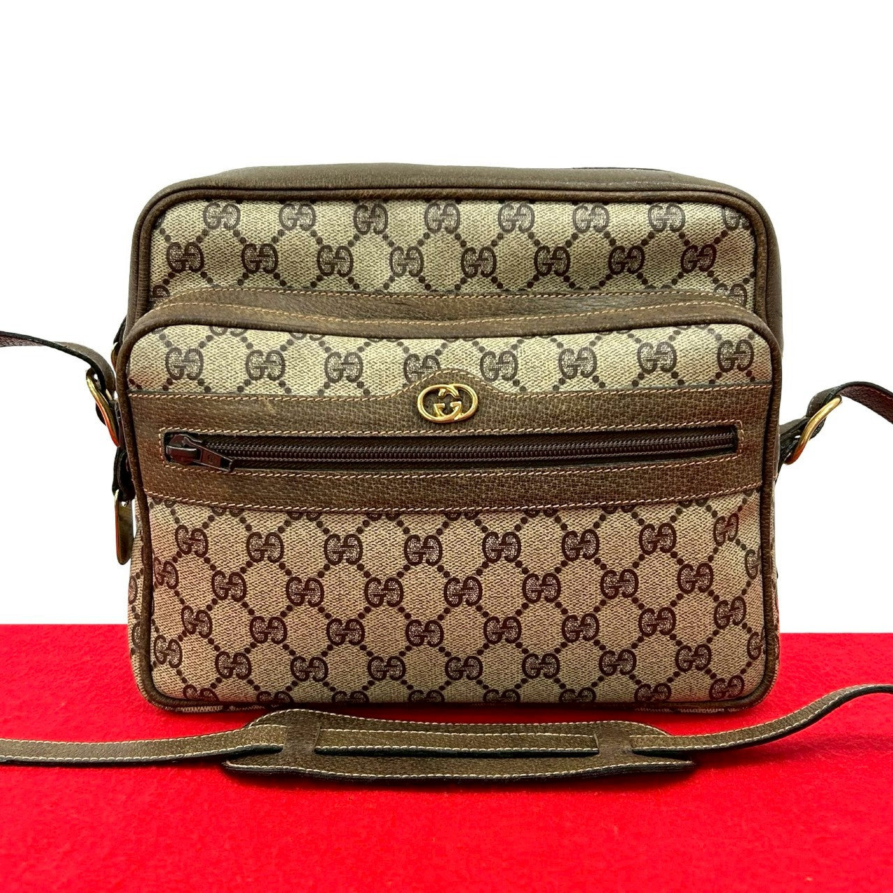 Gucci GG Logo PVC Leather Shoulder Bag