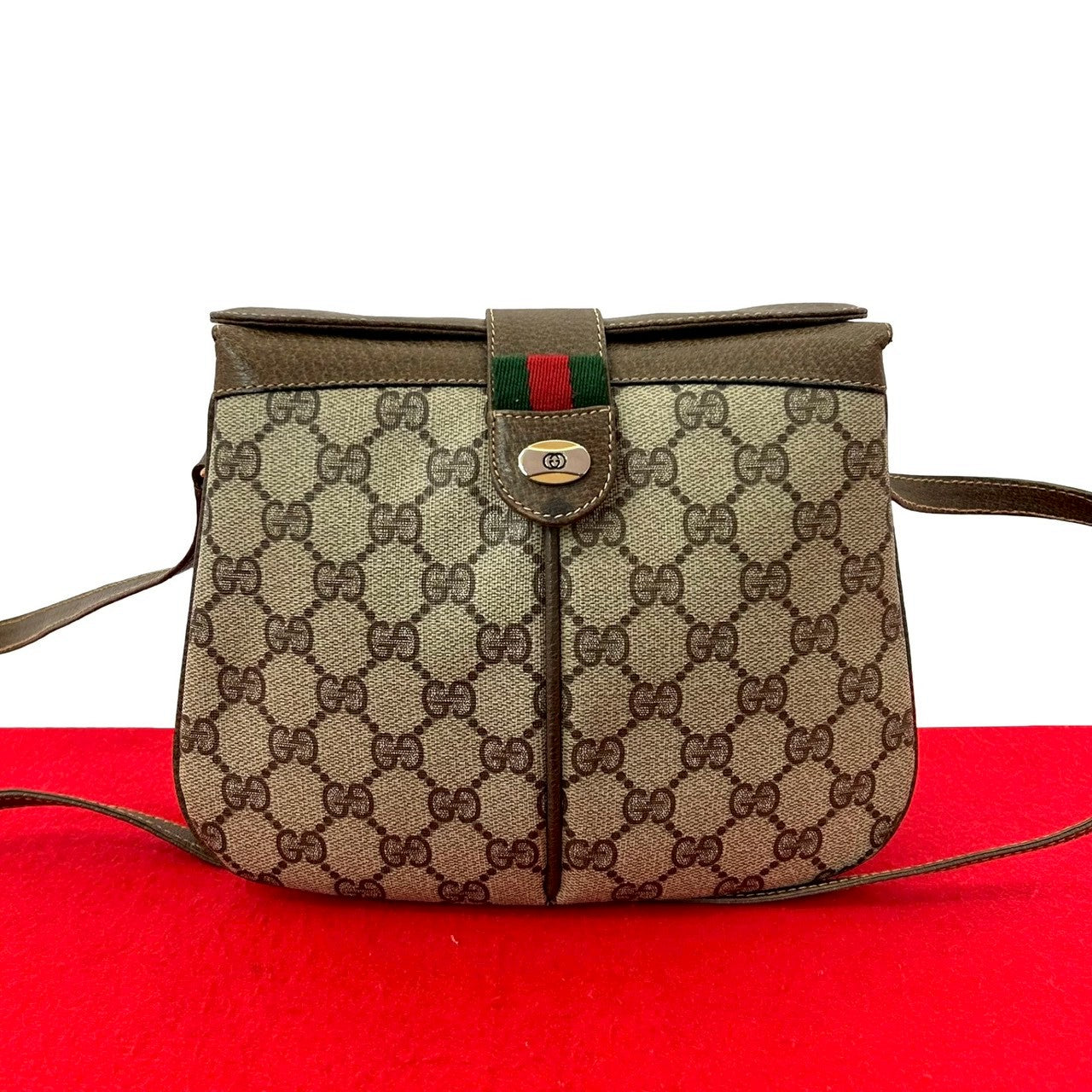 Gucci GG Logo PVC Leather Shoulder Bag