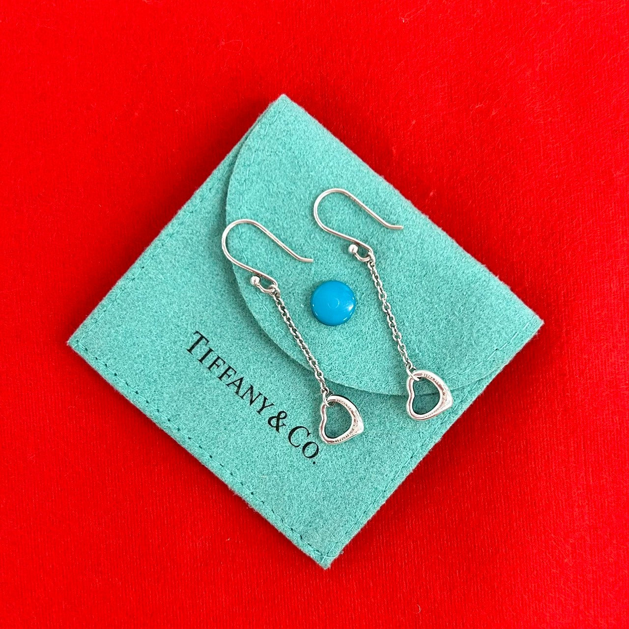 Tiffany&Co. Open Heart Silver Earrings