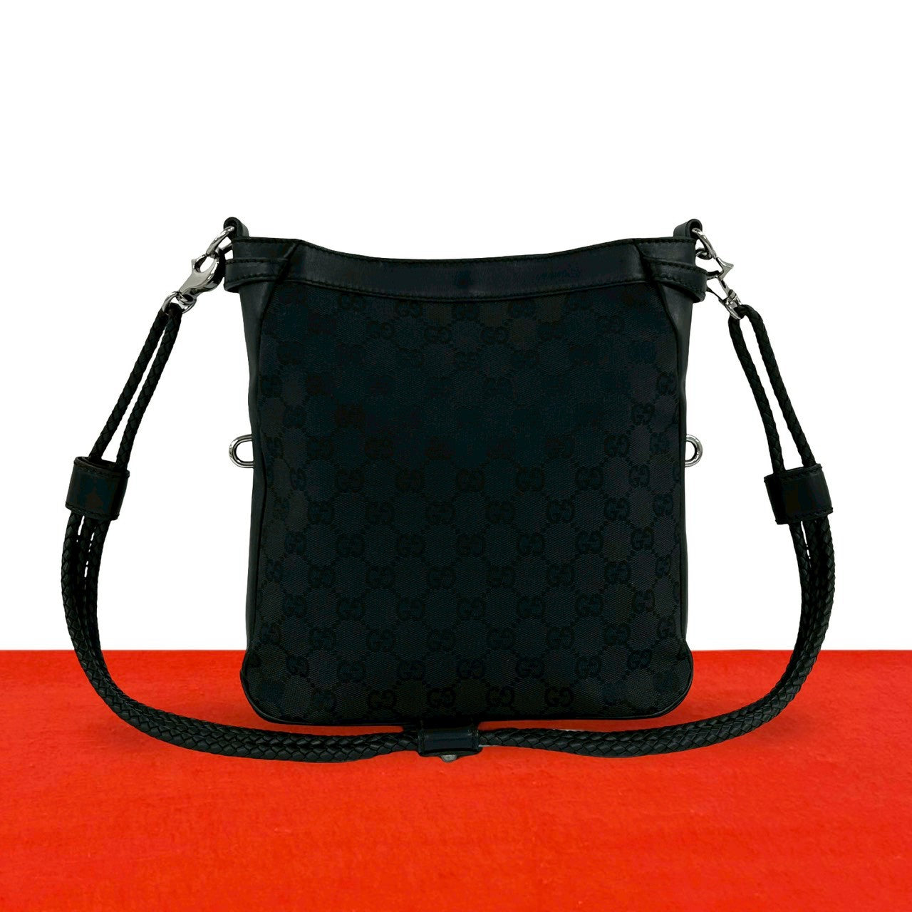 Gucci GG Canvas Leather Shoulder Bag