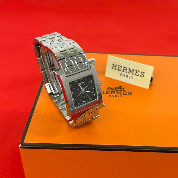 Hermes H Watch Stainless Steel Wristwatch