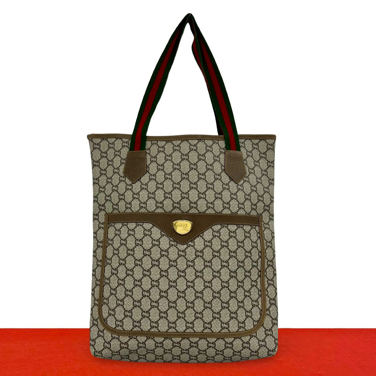 Gucci Leather PVC Tote Bag