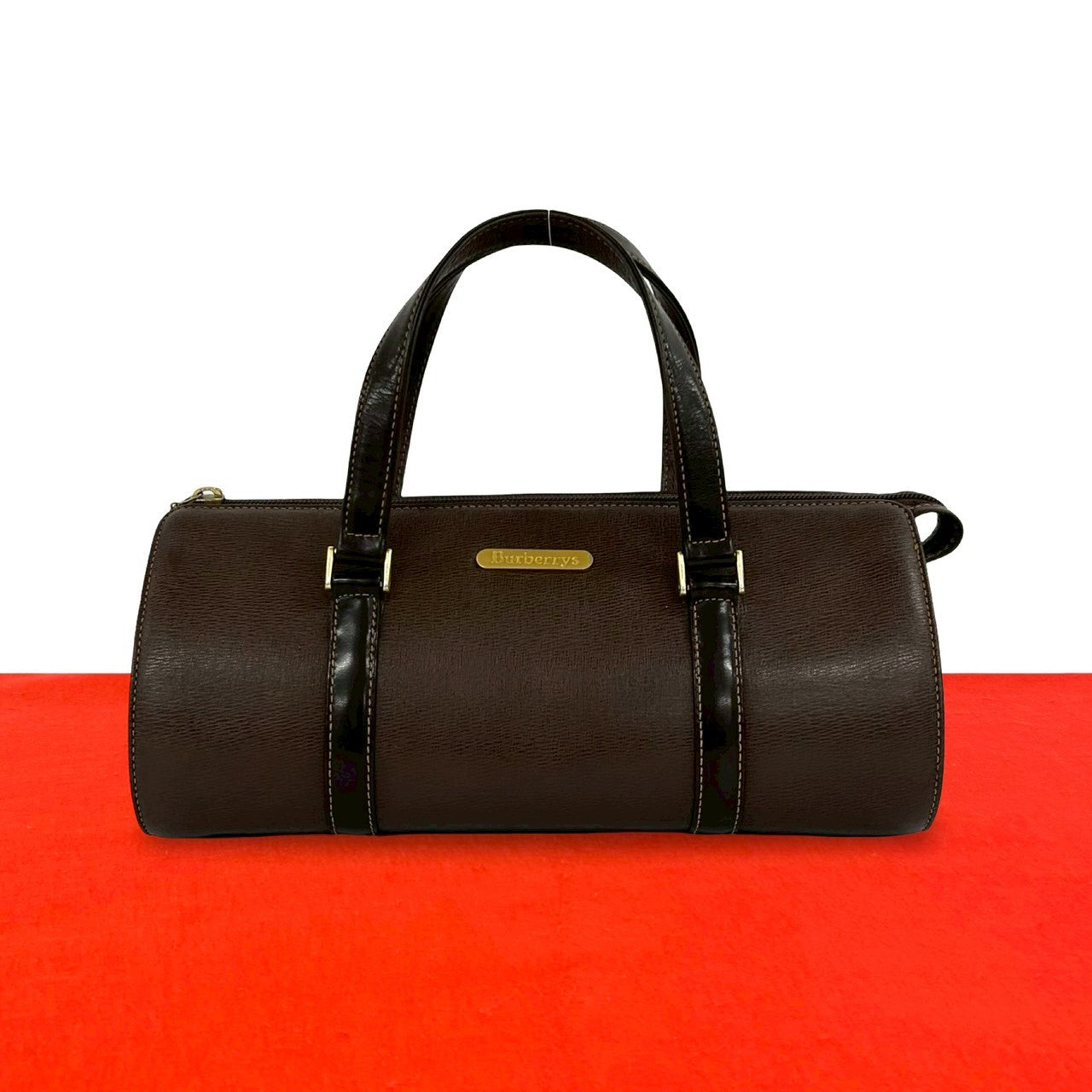 Burberry Leather Handbag Boston Bag