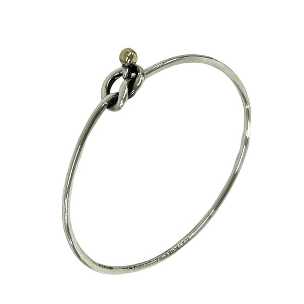 Tiffany&Co. Love Knot Silver K14 Yellow Gold Bracelet