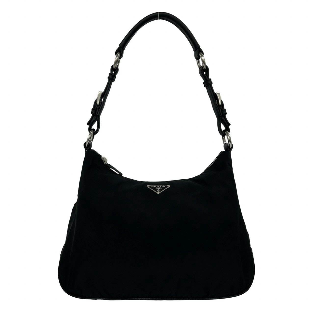 Prada Tessuto Nylon Leather Shoulder Bag