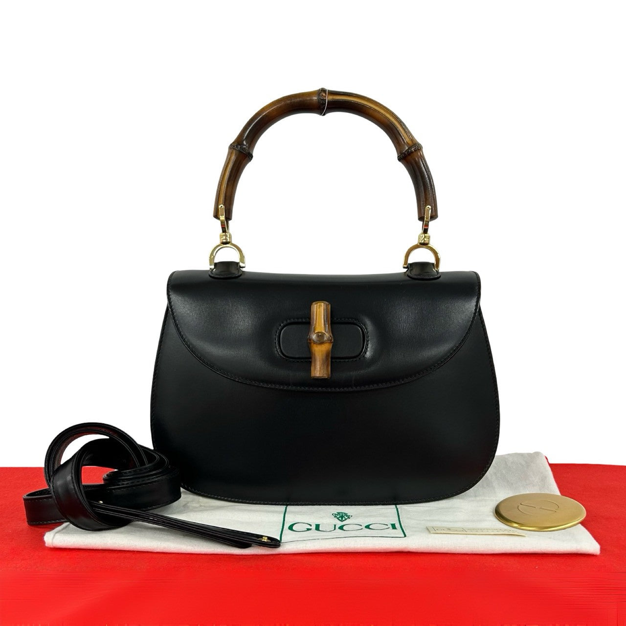 Gucci Bamboo Leather 2way Bag