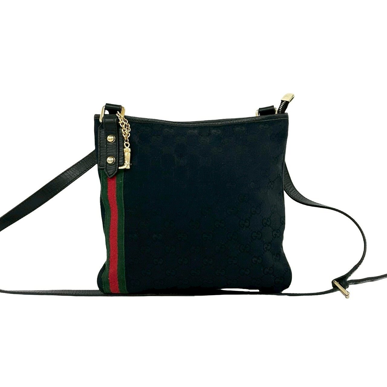 Gucci GG Canvas Leather Shoulder Bag