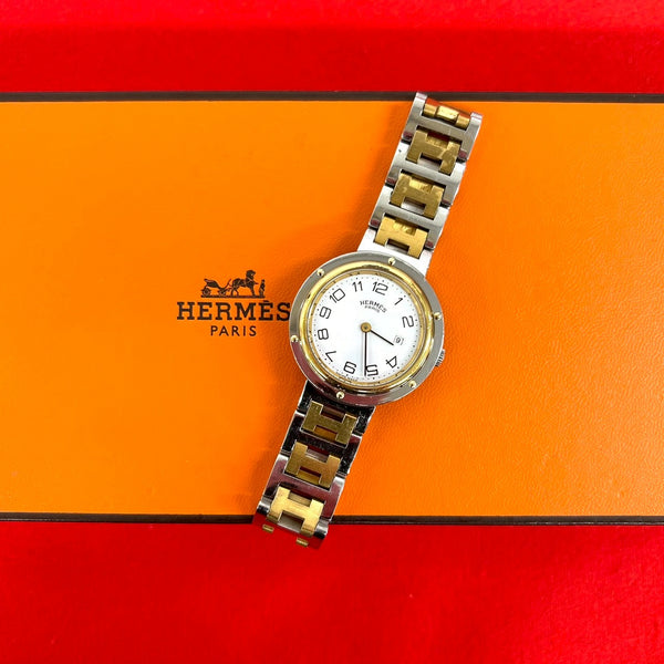 Hermes Clipper Stainless Steel Wristwatch