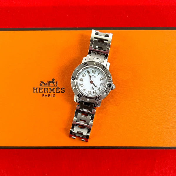 Hermes Clipper Stainless Steel Wristwatch