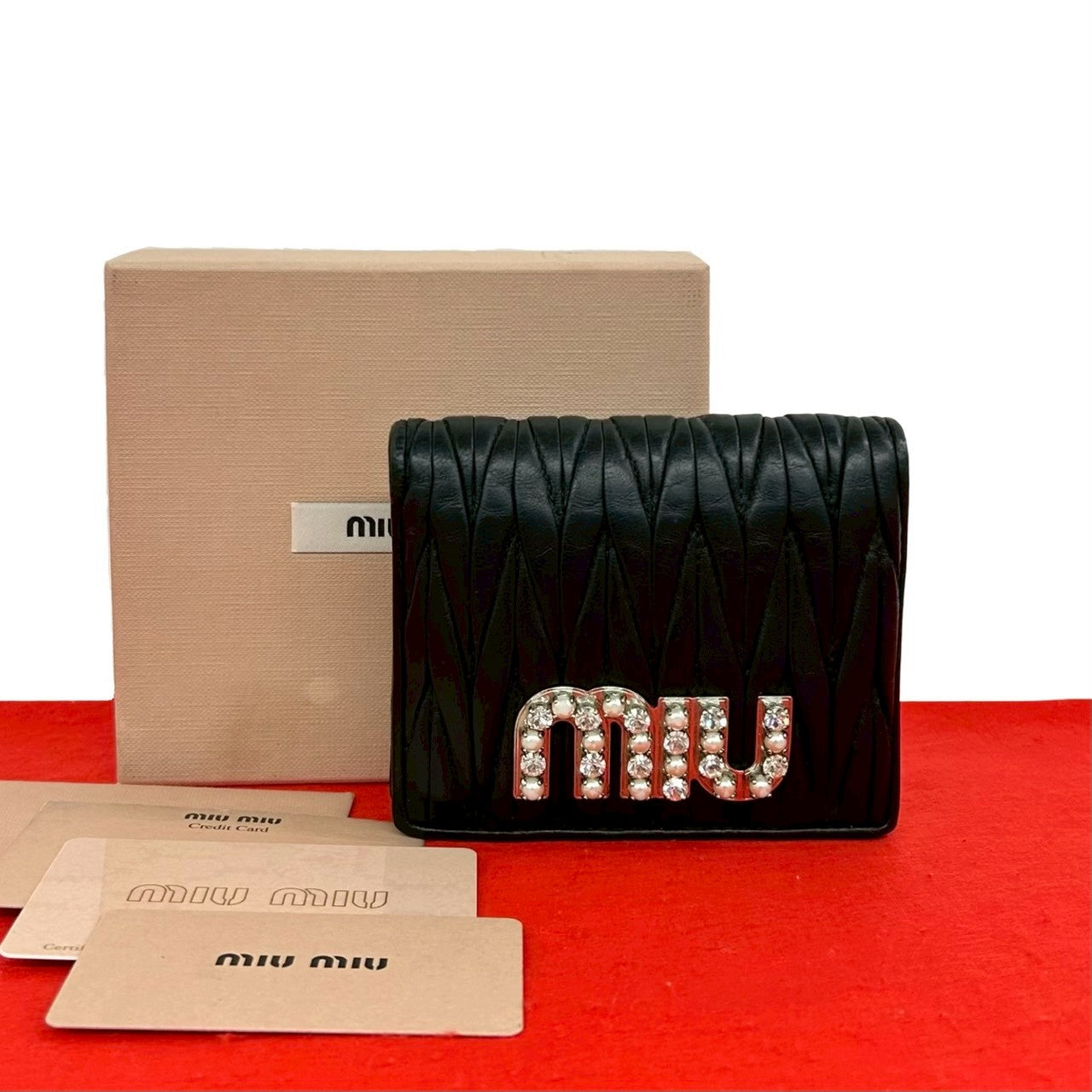 Miu Miu Matelasse Leather Bifold Wallet