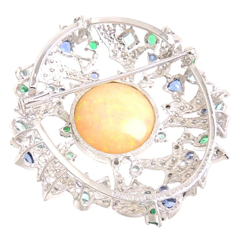 Non-Brand 19.01ct Opal Brooch in Pt900 Platinum for Women