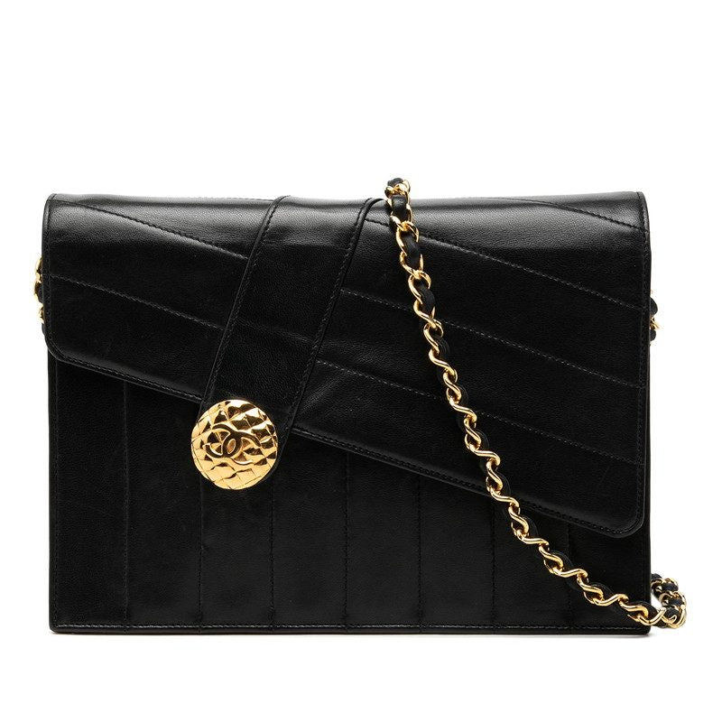 Chanel Coco Mark Lambskin Chain Flap Shoulder Bag