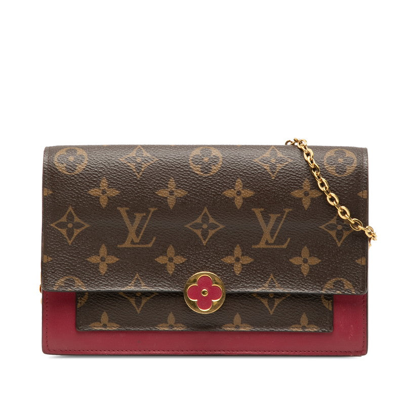 Louis Vuitton Portefeuille Floral Monogram 2way Chain Wallet