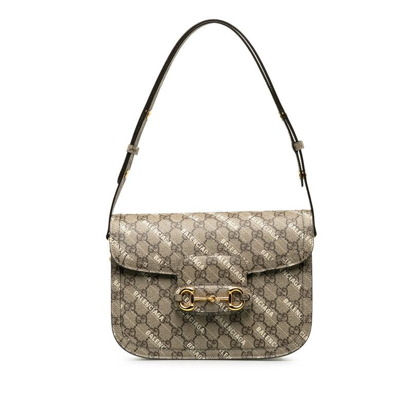 Gucci Balenciaga Hacker Project GG Supreme Horsebit Shoulder Bag Limited