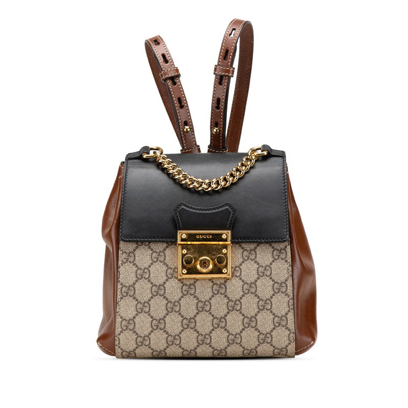 Gucci Padlock GG Supreme Leather Backpack