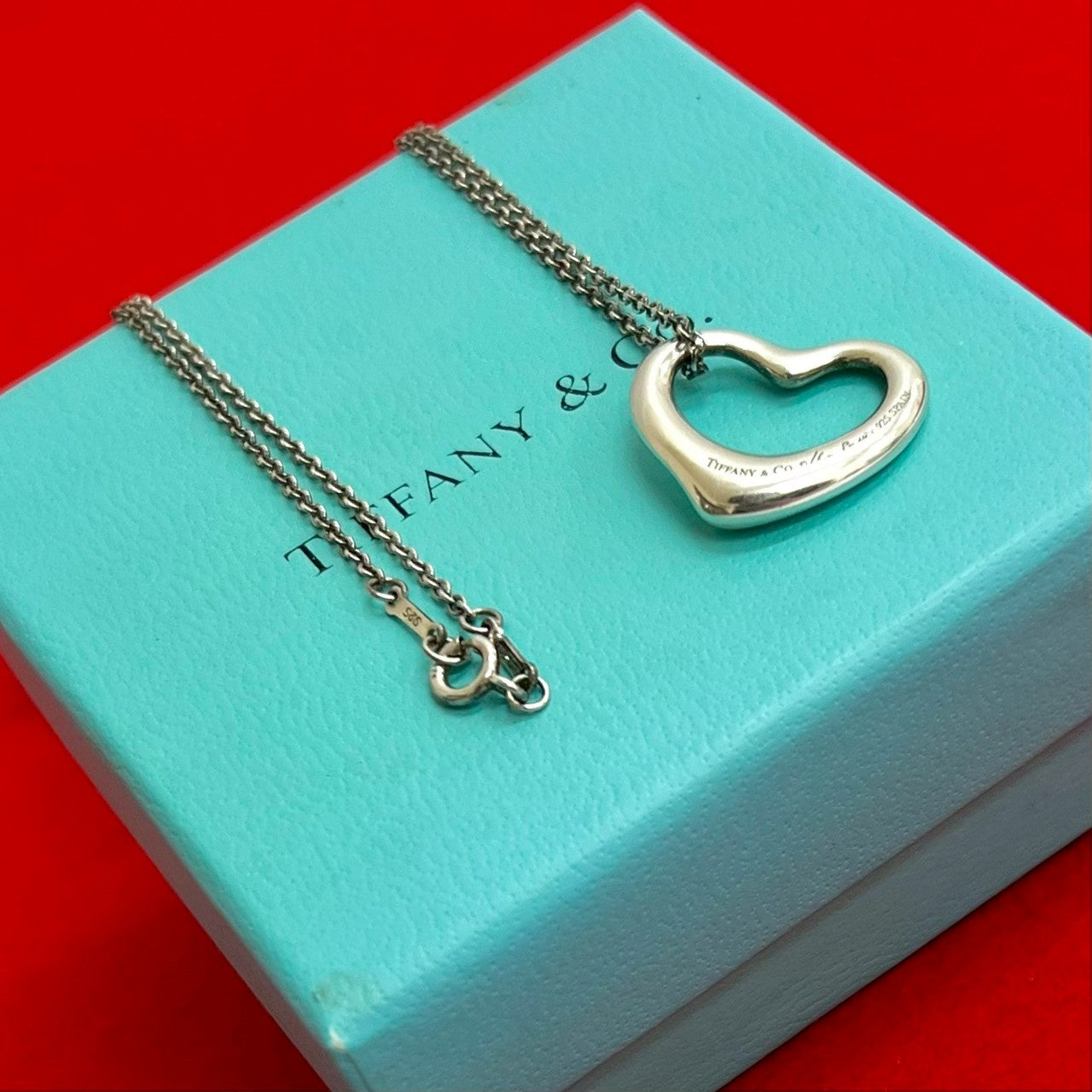 Tiffany&Co. Open Heart Silver 925 Necklace