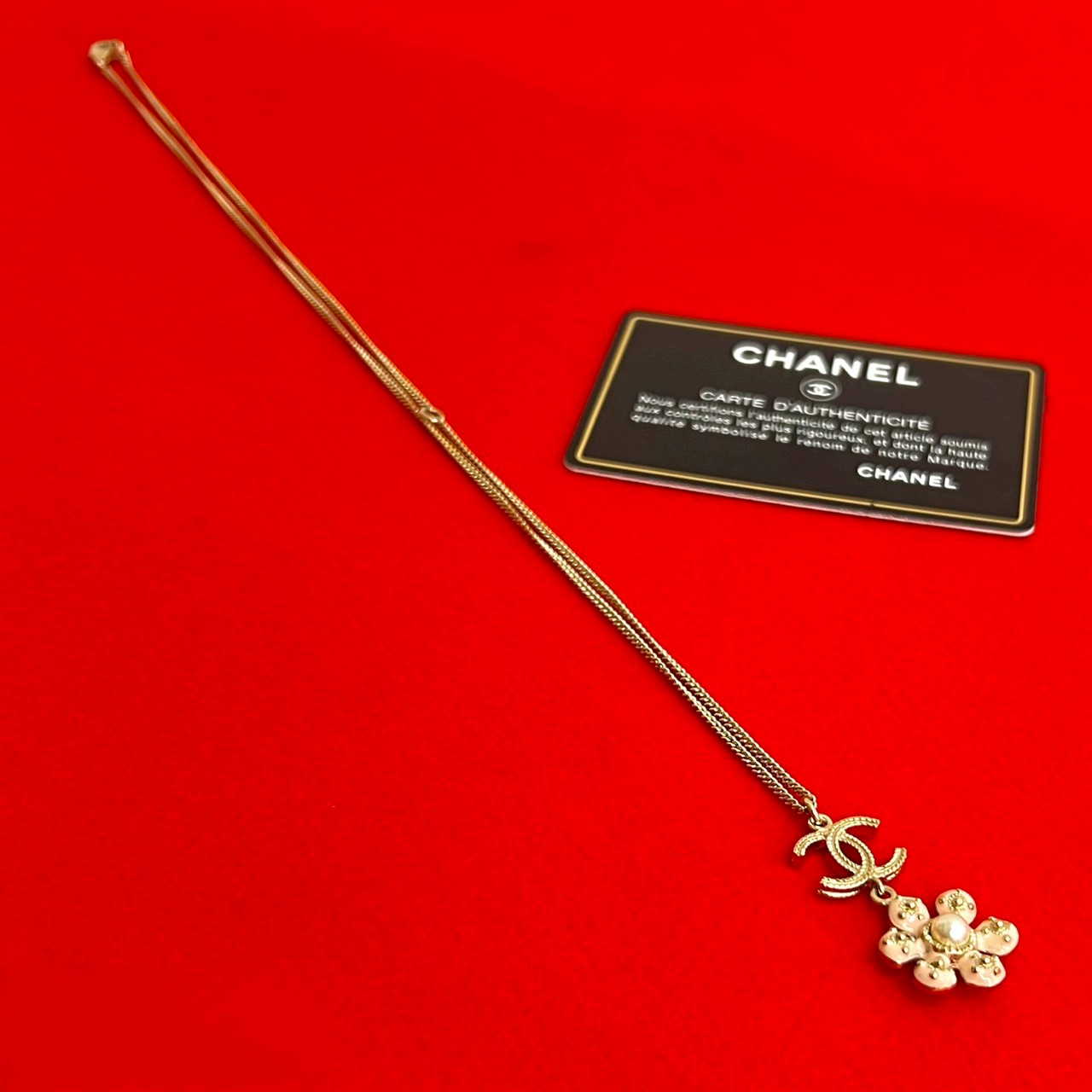 Chanel Coco Mark Flower Motif Necklace
