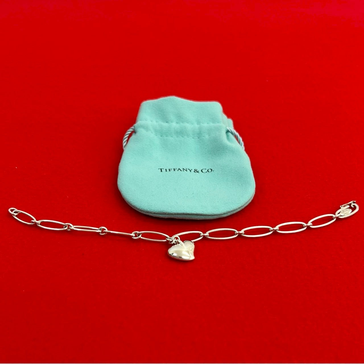 Tiffany&Co. Curved Heart Silver 925 Bracelet