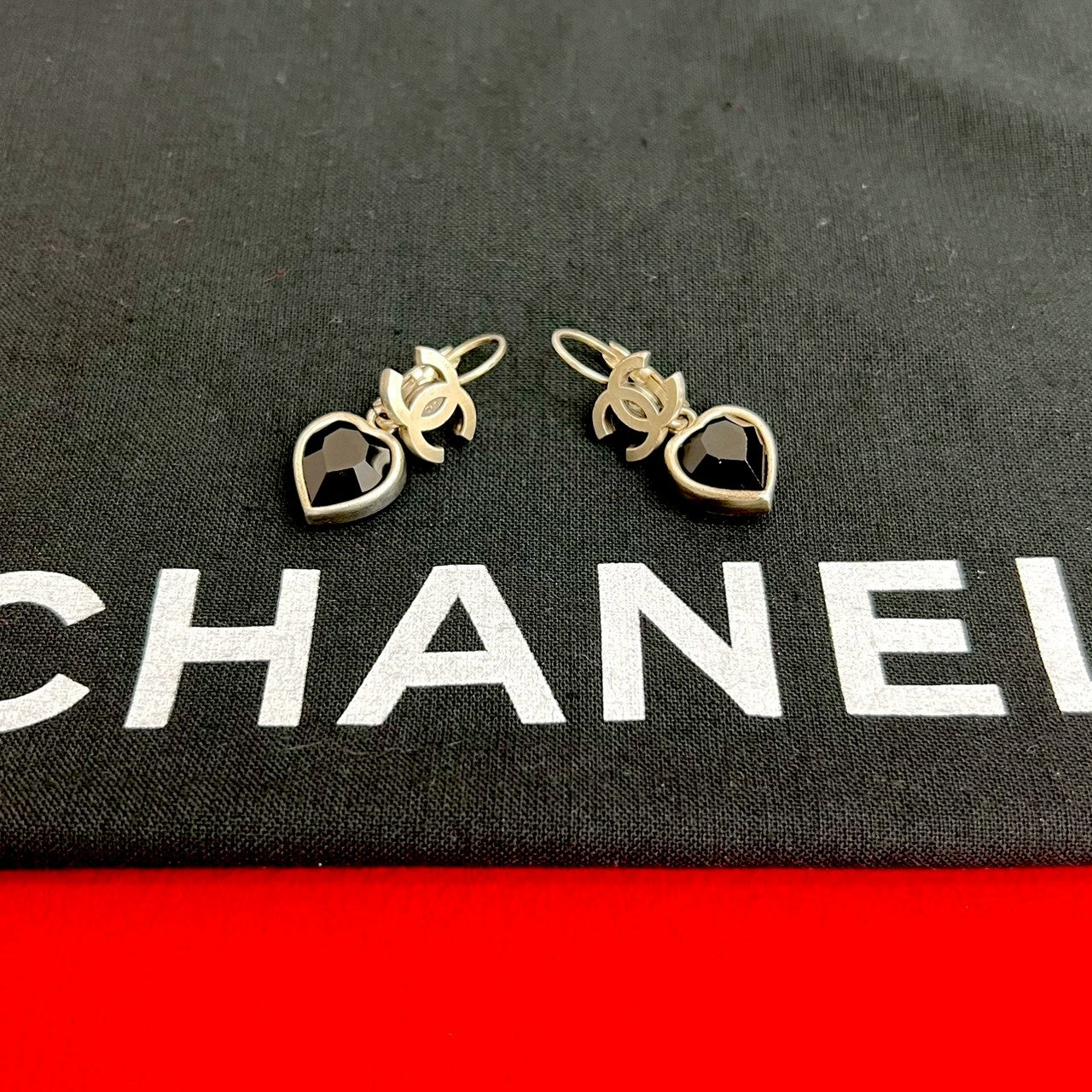 Chanel Coco Mark Heart Earrings