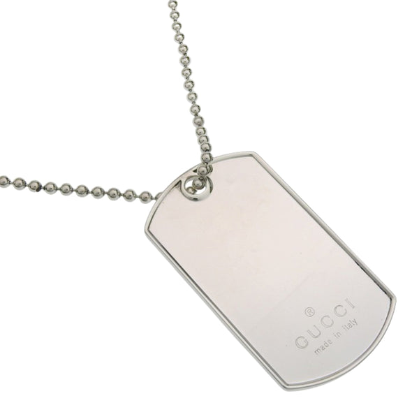Gucci 925 Silver Dog Tag Necklace