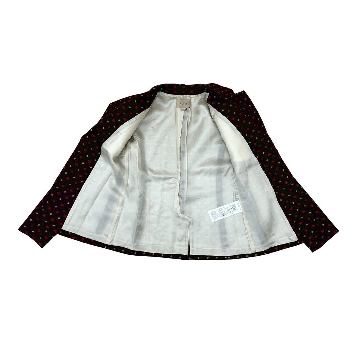 Gucci GG Flower Wool Cotton Tailored Jacket