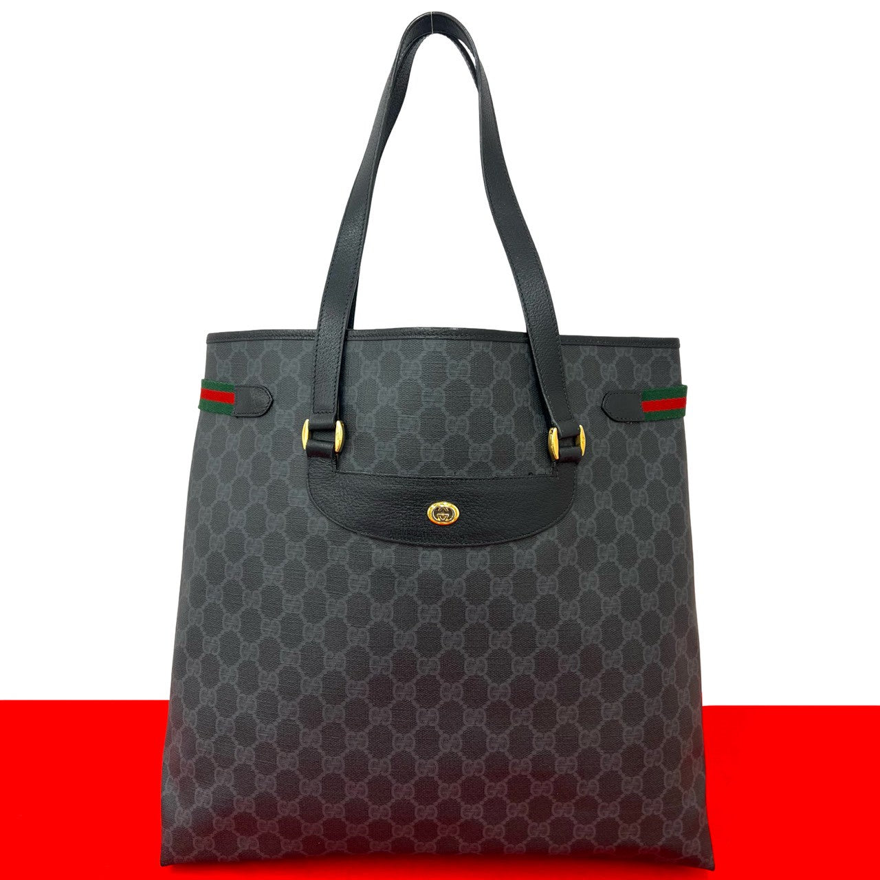 Gucci GG Supreme Leather Tote Bag