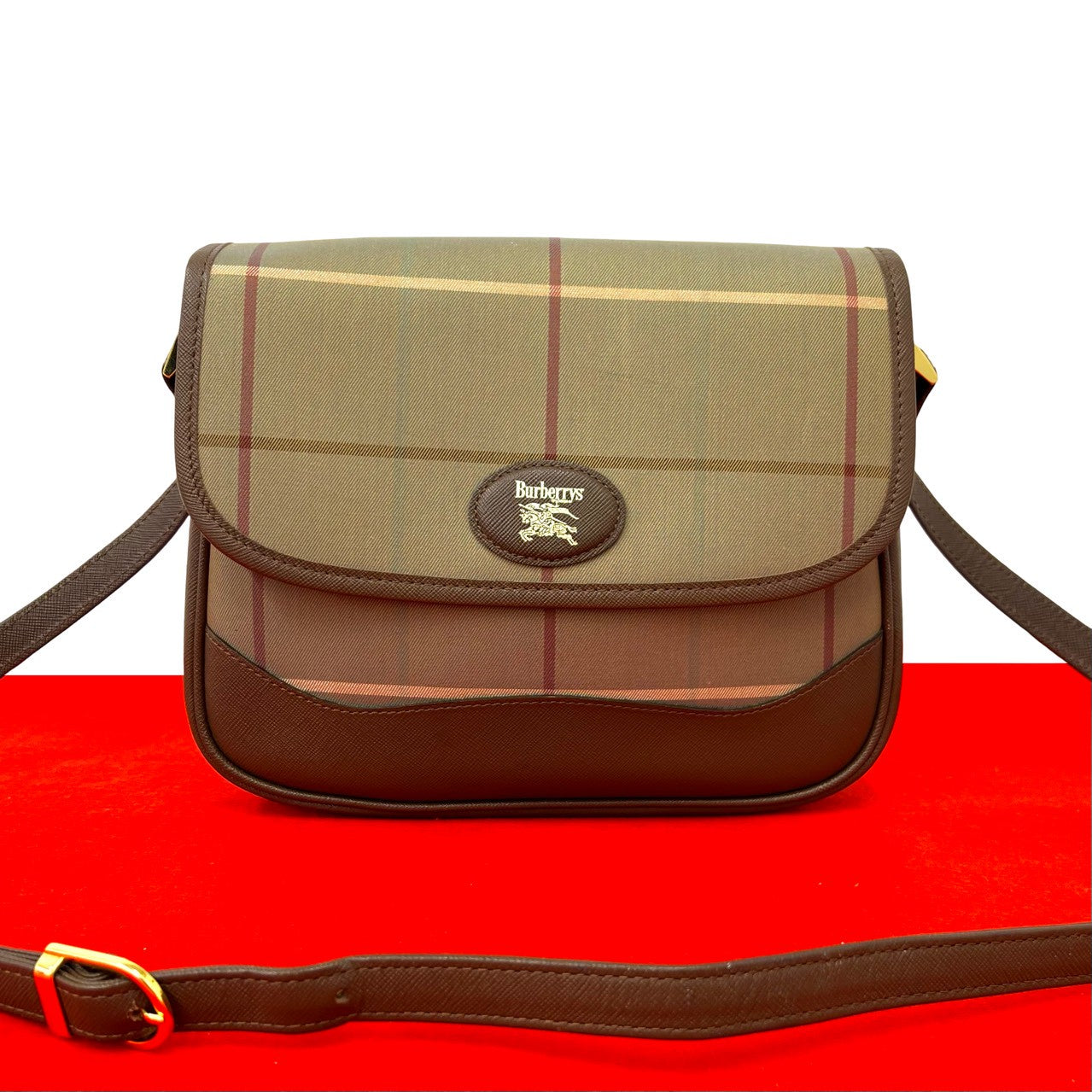 Burberry Canvas Leather Shoulder Bag