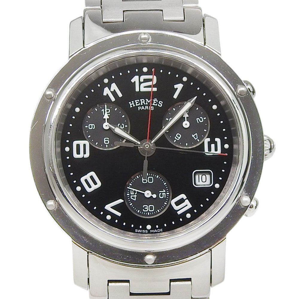 Hermes Clipper Stainless Steel Mens Watch