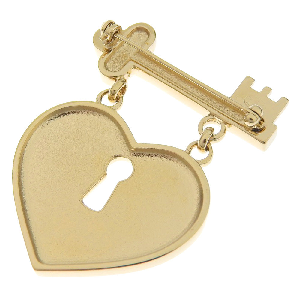CC Heart Lock & Key Brooch  A18786