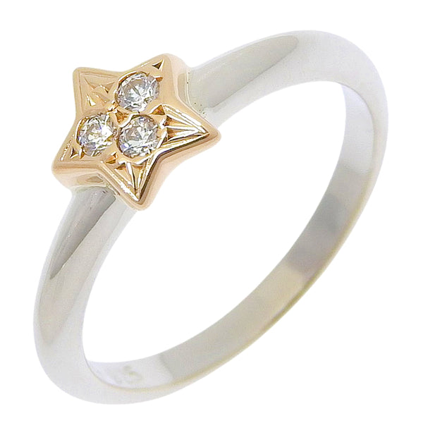 STAR JEWELRY Star Motif K14 Yellow Gold Silver925 Diamond Ring