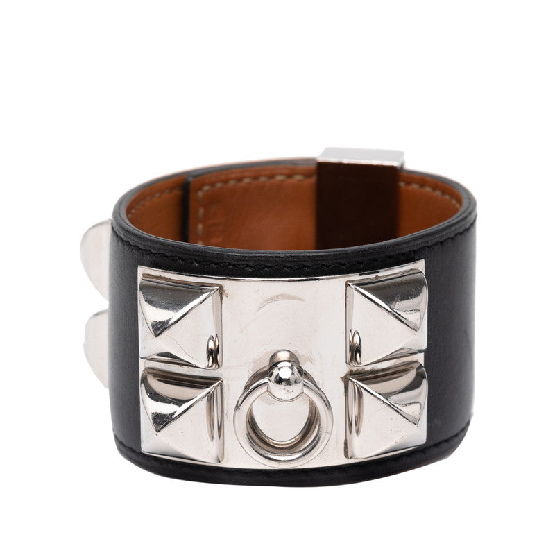 Hermes Collier de Chien Box Calf Metal Bracelet Size 17