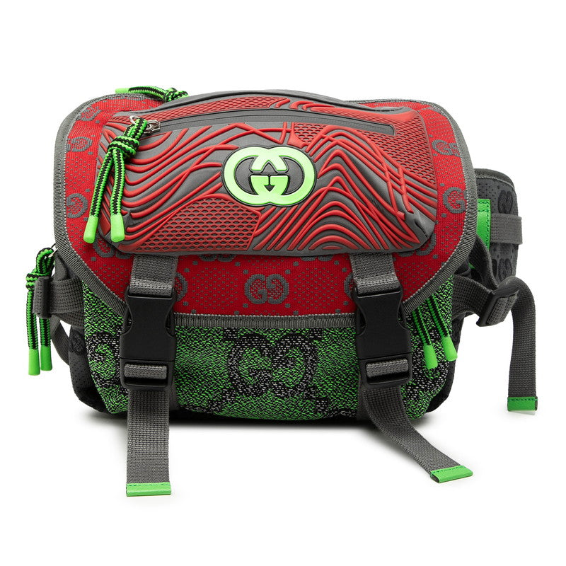 Gucci GG Nylon Leather Canvas Backpack