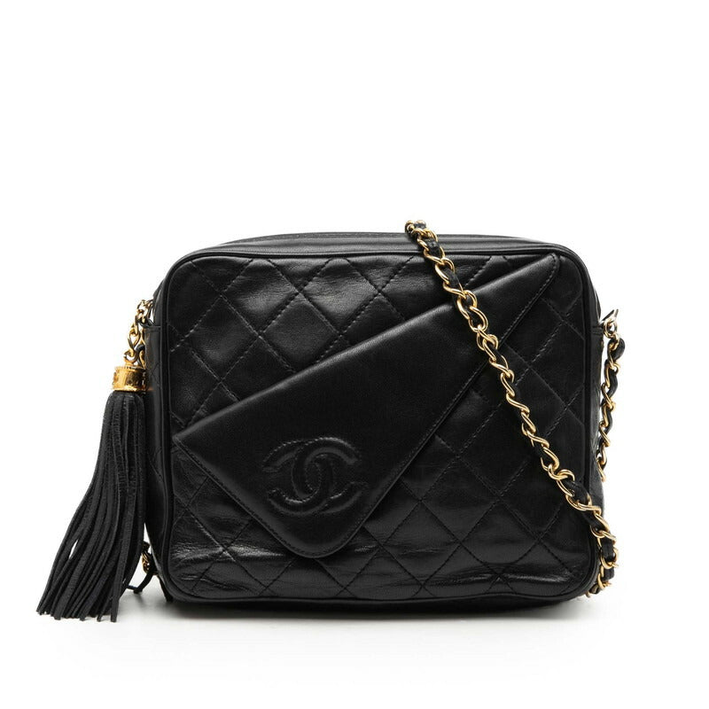 Chanel Matelasse Lambskin Tassel Chain Shoulder Bag
