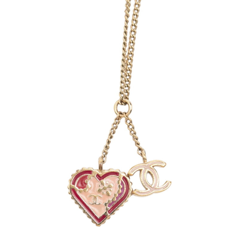 Chanel Coco Mark Heart Pendant Necklace