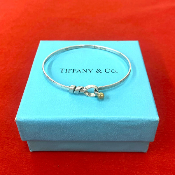 Tiffany & Co. Hook & Eye Silver Au750 Bangle