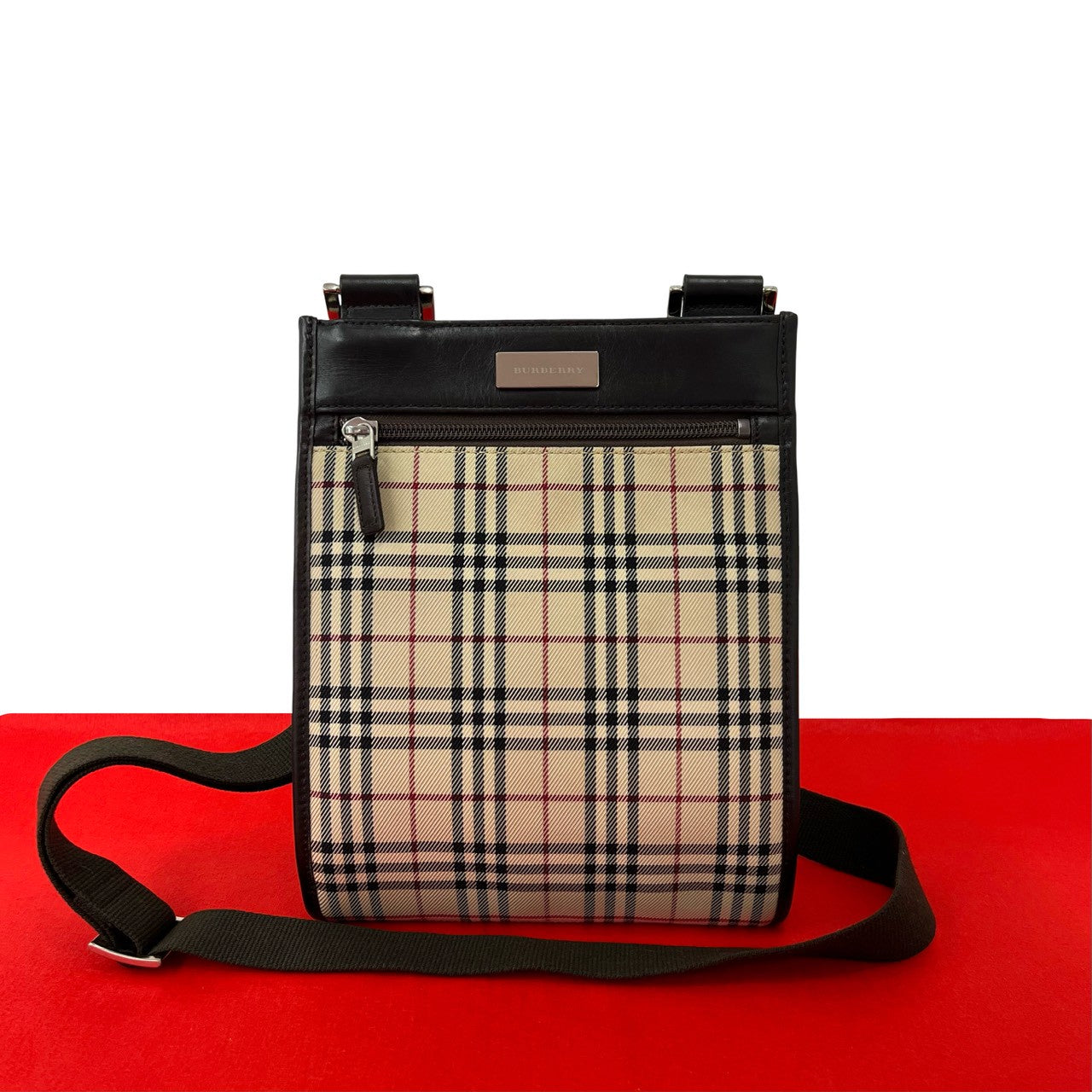 Burberry Canvas Leather Shoulder Bag