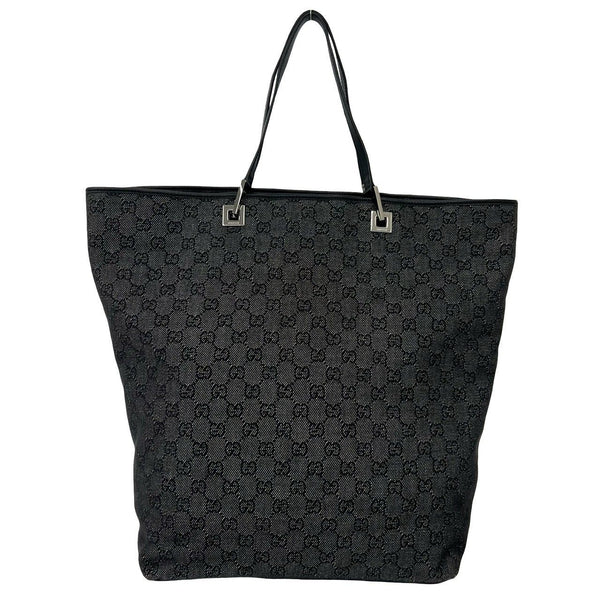 Gucci GG Canvas Leather Tote Bag