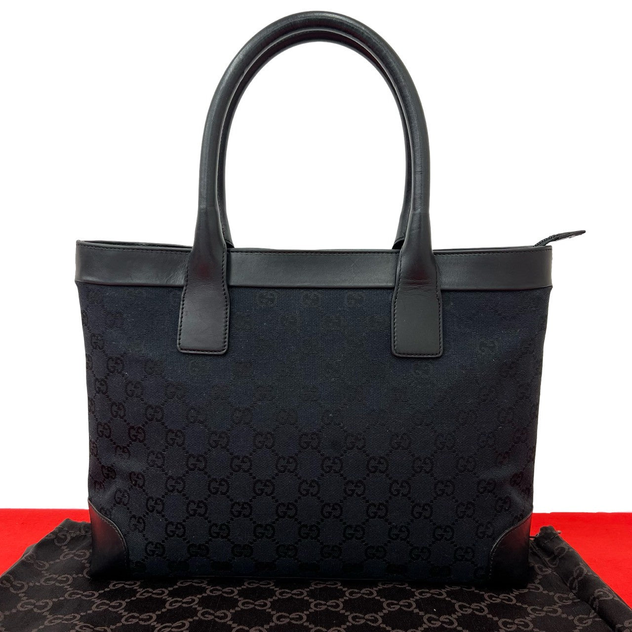 Gucci GG Canvas Leather Handbag