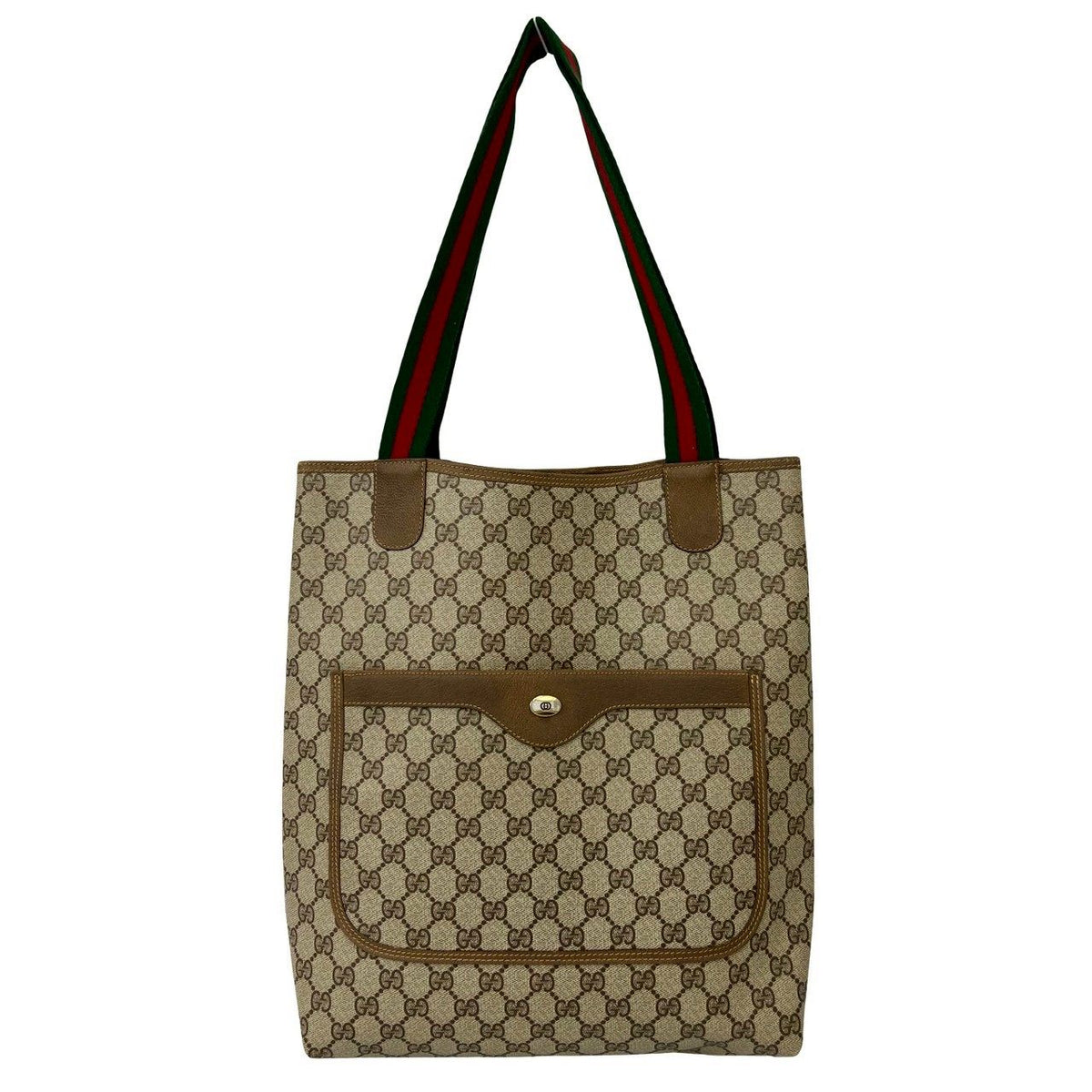 Gucci GG Shearling Leather Tote Bag