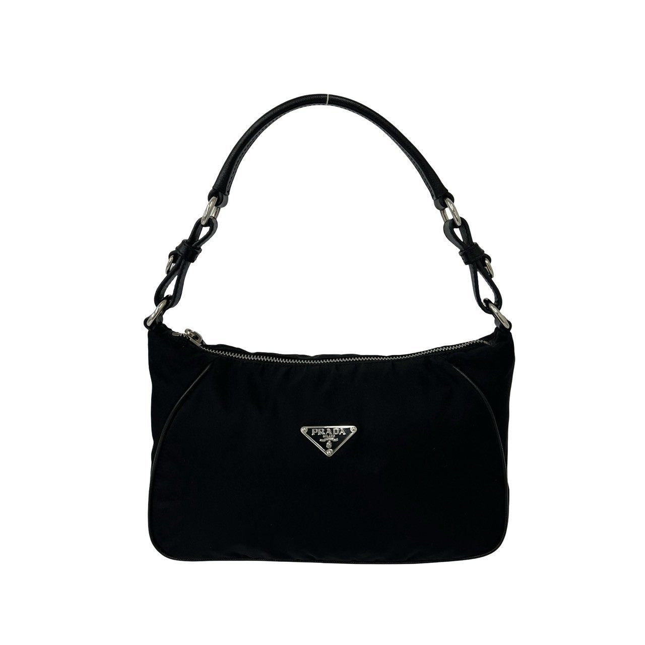 Prada Nylon Leather Handbag