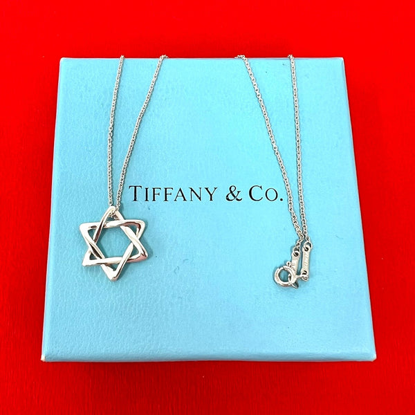Tiffany&Co. Silver Star Of David Necklace