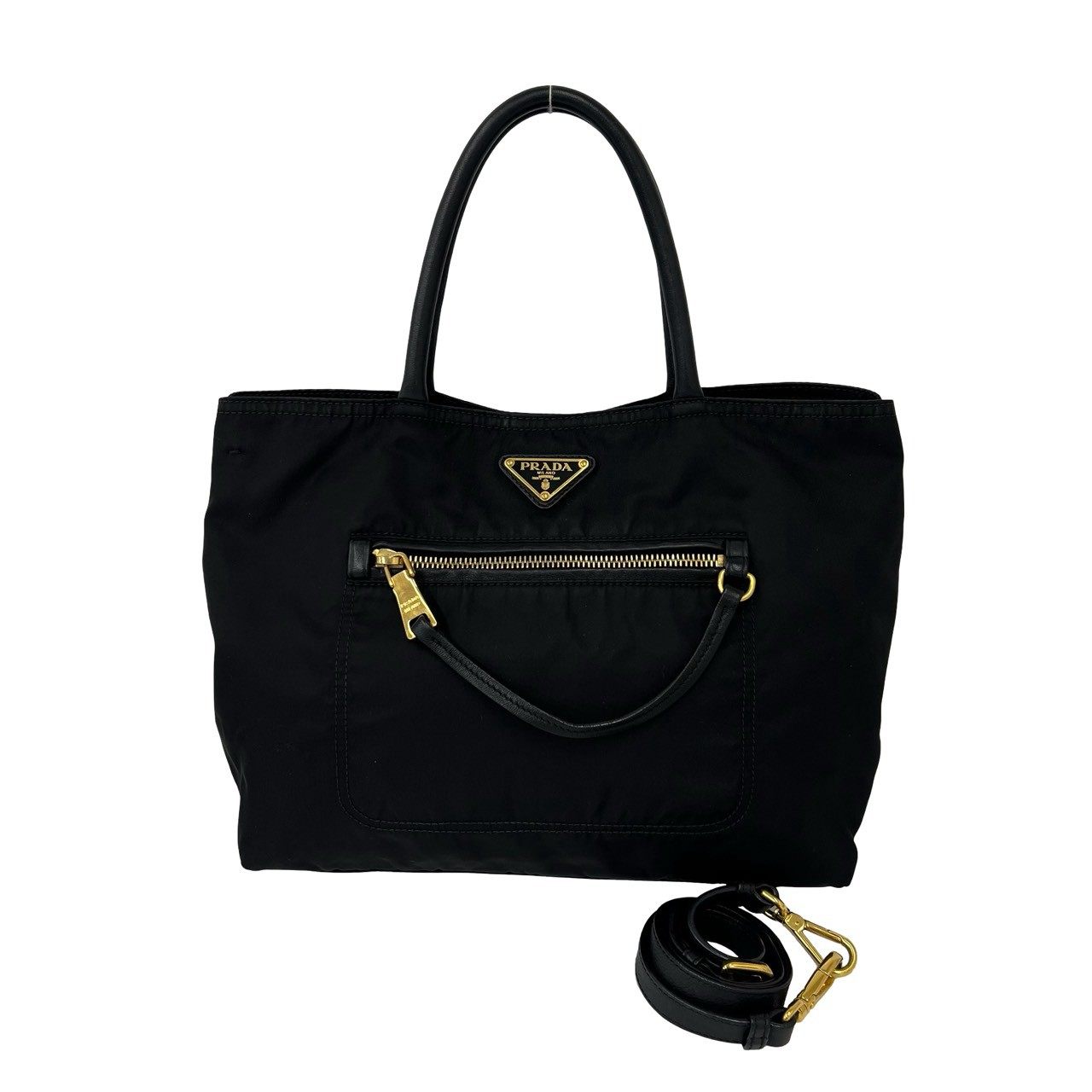 Prada Nylon Leather 2way Handbag