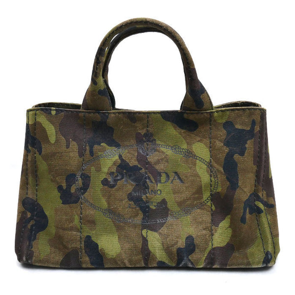 Prada Canapa Camouflage Canvas Tote Bag