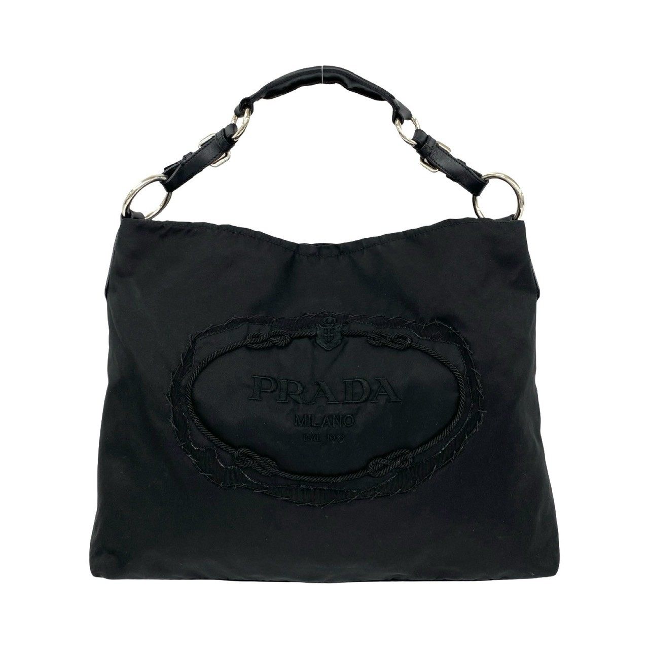 Prada Nylon Leather Shoulder Bag