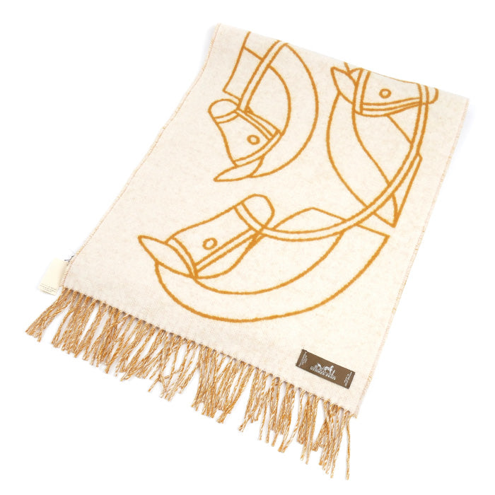 Hermès Entralacques Equestres Cashmere Scarf