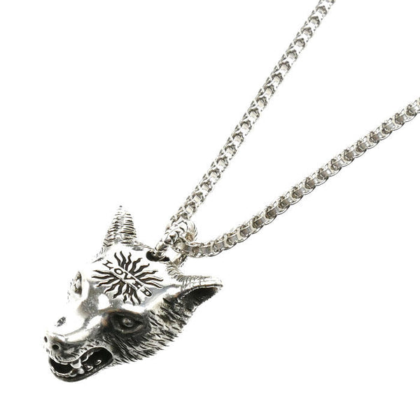 Gucci Anger Forest Silver925 Wolf Head Necklace