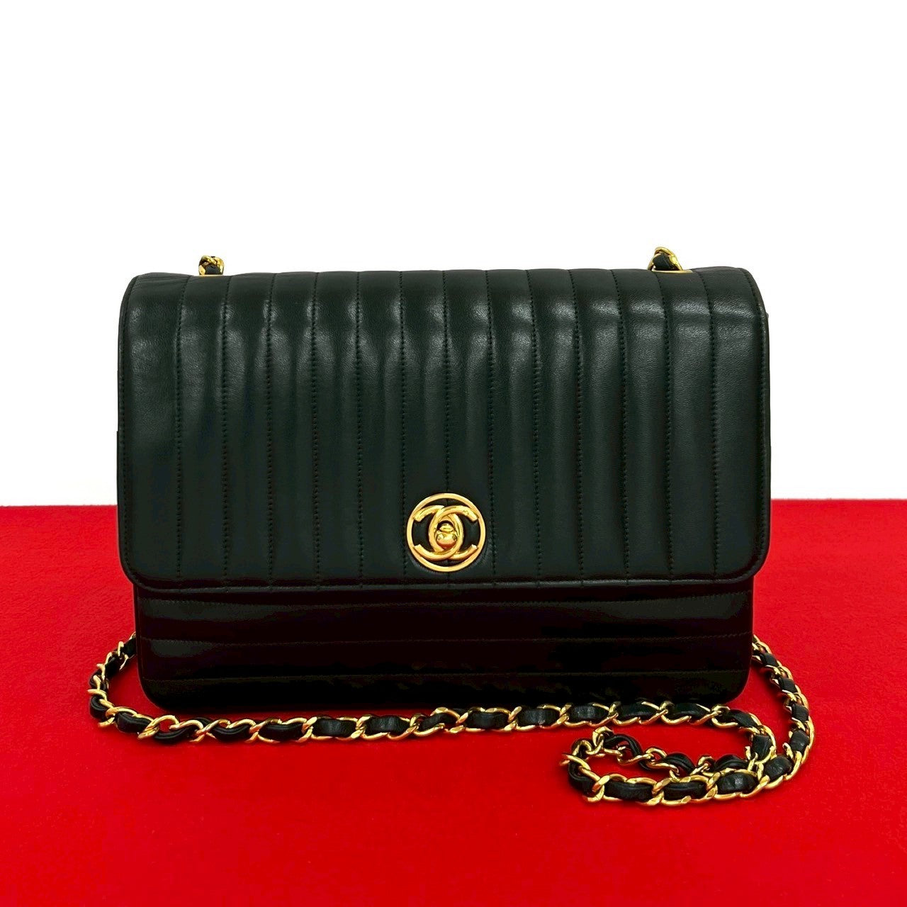 CHANEL Mademoiselle Lambskin Shoulder Bag