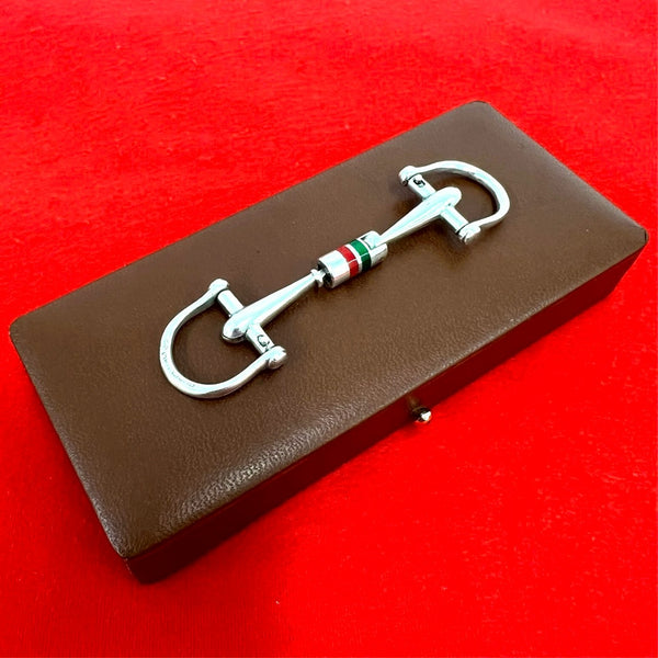 Gucci Silver 925 Horsebit Scarf Ring