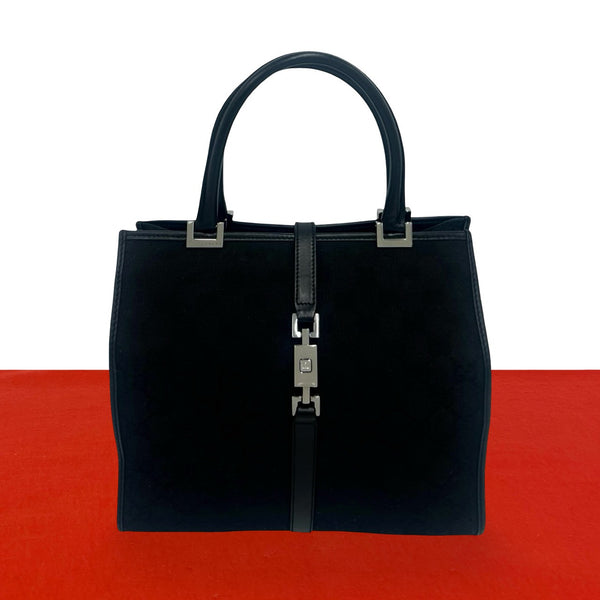 Gucci Jackie Canvas Leather Handbag