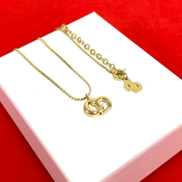 Christian Dior Logo Pendant Necklace